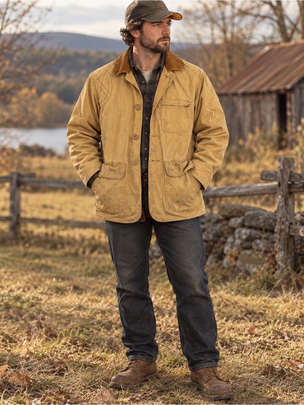 Vintage 1950s J.C. Higgins Sears Duck Canvas Hunting Shooting Jacket XL Talon